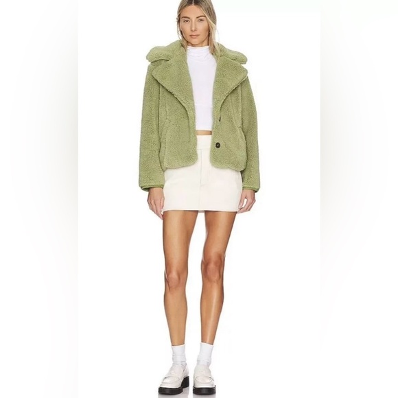 NWT Free People Oversized Green Jacket - Retail $198 - Super Soft & Warm - Picture 3 of 13